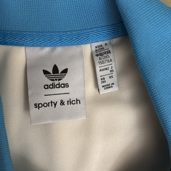 Sporty rich adidas long sleeves jersey tee top, size XXS - Picture 5 of 5